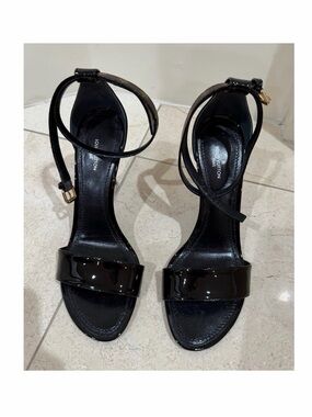 Louis Vuitton Ankle Strap Patent Leather Heel